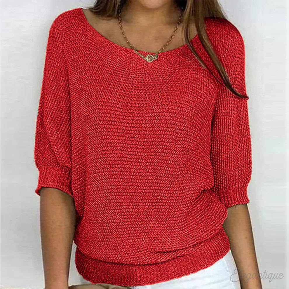 Louvella - Elegancki Sweter Damski z Dzianiny